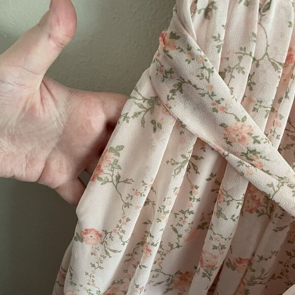 Rachel Parcell Women S Pink Frosty Floral Pockets Eleanor Midi A-Line Dress - Picture 9 of 12
